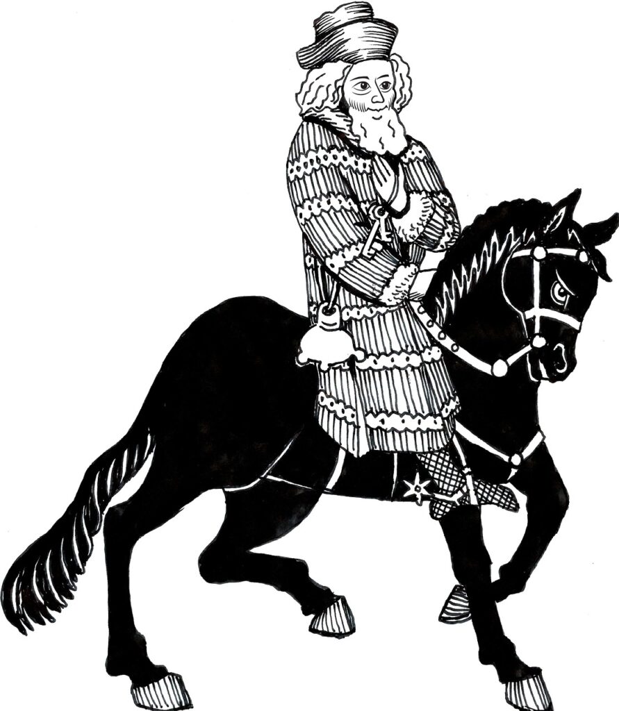 Image of Chaucer-like figure