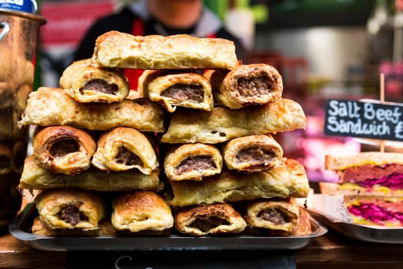 Bacon and egg rolls in Southwark, London