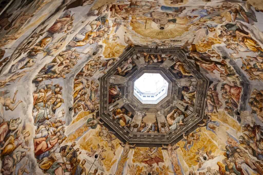 The interior dome of the Florence cathedral