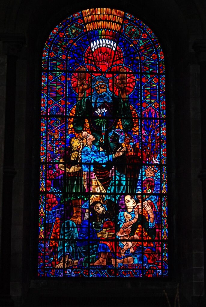 Stained glass window in Cathedral
